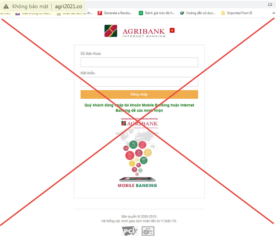 Agribank cảnh báo các trang điện tử giả mạo lừa đảo khách hàng - Ảnh 1