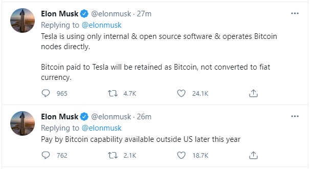 Elon Musk: Đã có thể mua xe Tesla bằng Bitcoin - Ảnh 2.