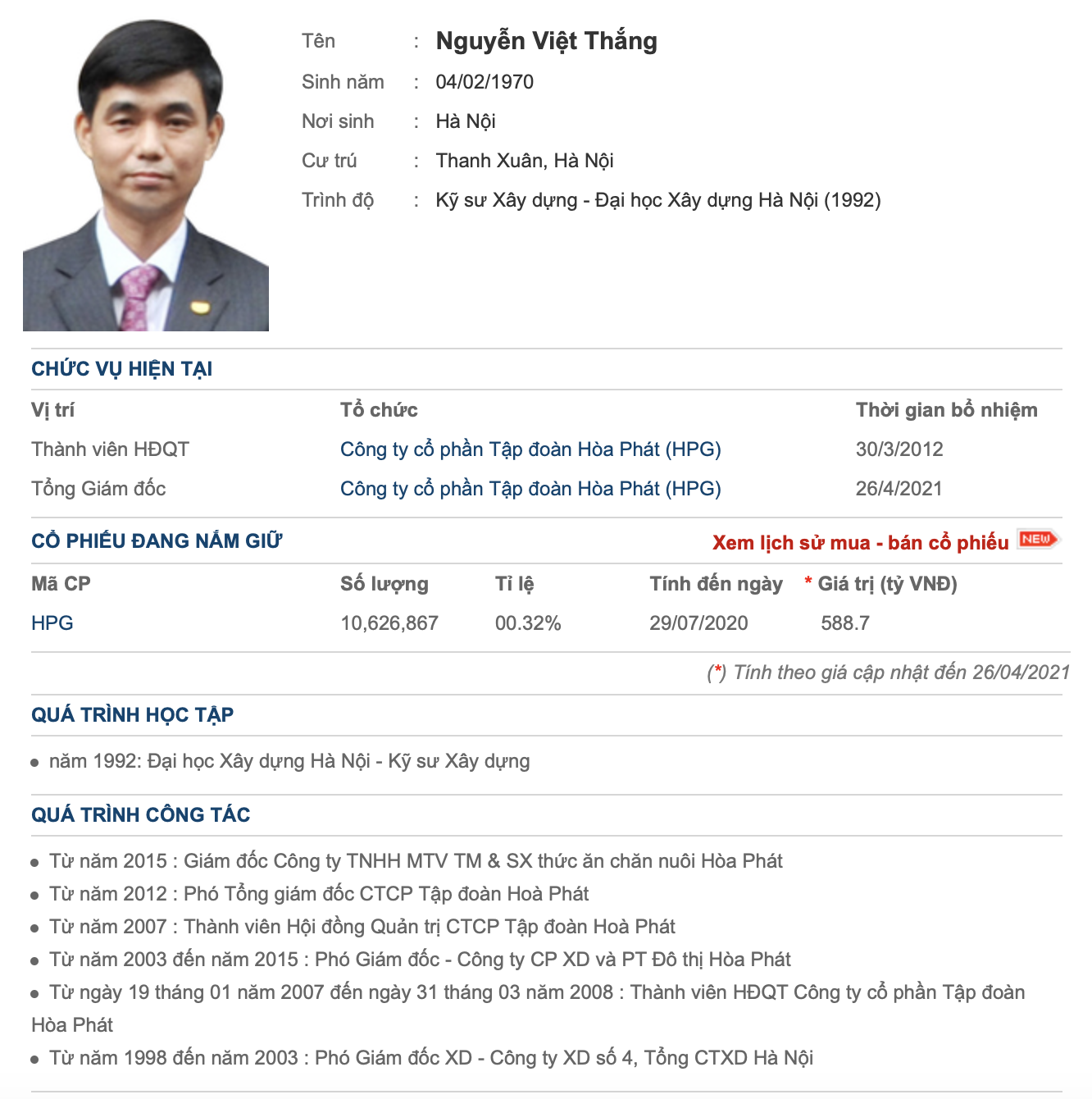 Ông Nguyễn Việt Thắng thay ông Trần Tuấn Dương làm Tổng giám đốc Hoà Phát: Thời điểm F2 chín muồi - Ảnh 2.