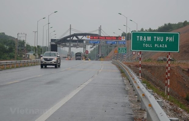 Trạm thu phí BOT Bờ Đậu (Km77+922,5) trên Quốc lộ 3 dự án BOT Thái Nguyên-Chợ Mới. (Ảnh: Việt Hùng/Vietnam+)