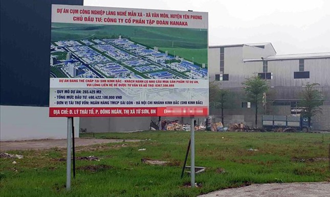   Tập đoàn Hanaka bị phạt gần 300 triệu đồng vì vi phạm quy định kinh doanh BĐS tại Cụm công nghiệp làng nghề Mẫn Xá (huyện Yên Phong, Bắc Ninh).