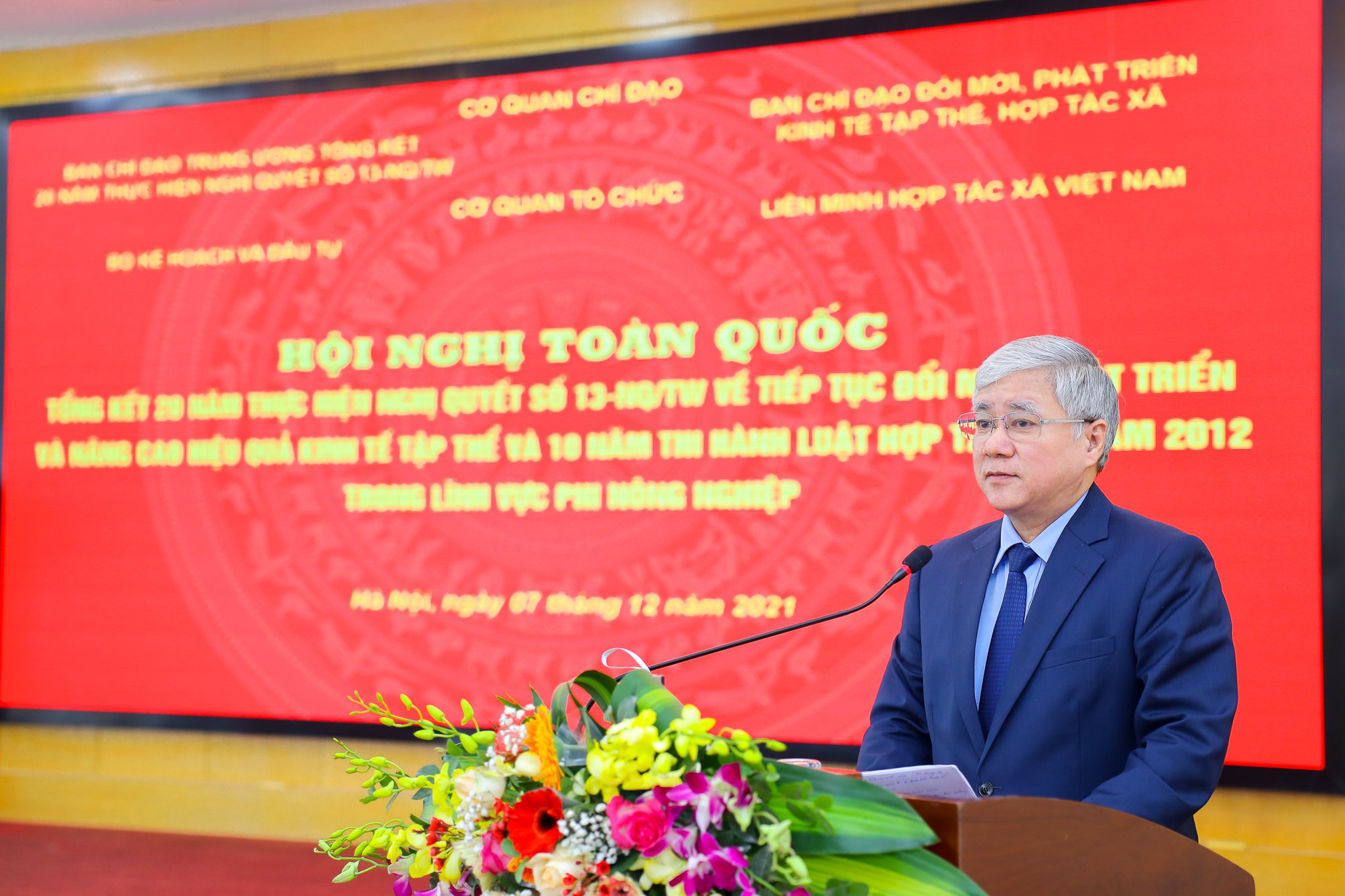 Bí thư Trung ương Đảng, Chủ tịch UBTƯ MTTQ Việt Nam Đỗ Văn Chiến phát biểu chỉ đạo tại Hội nghị.