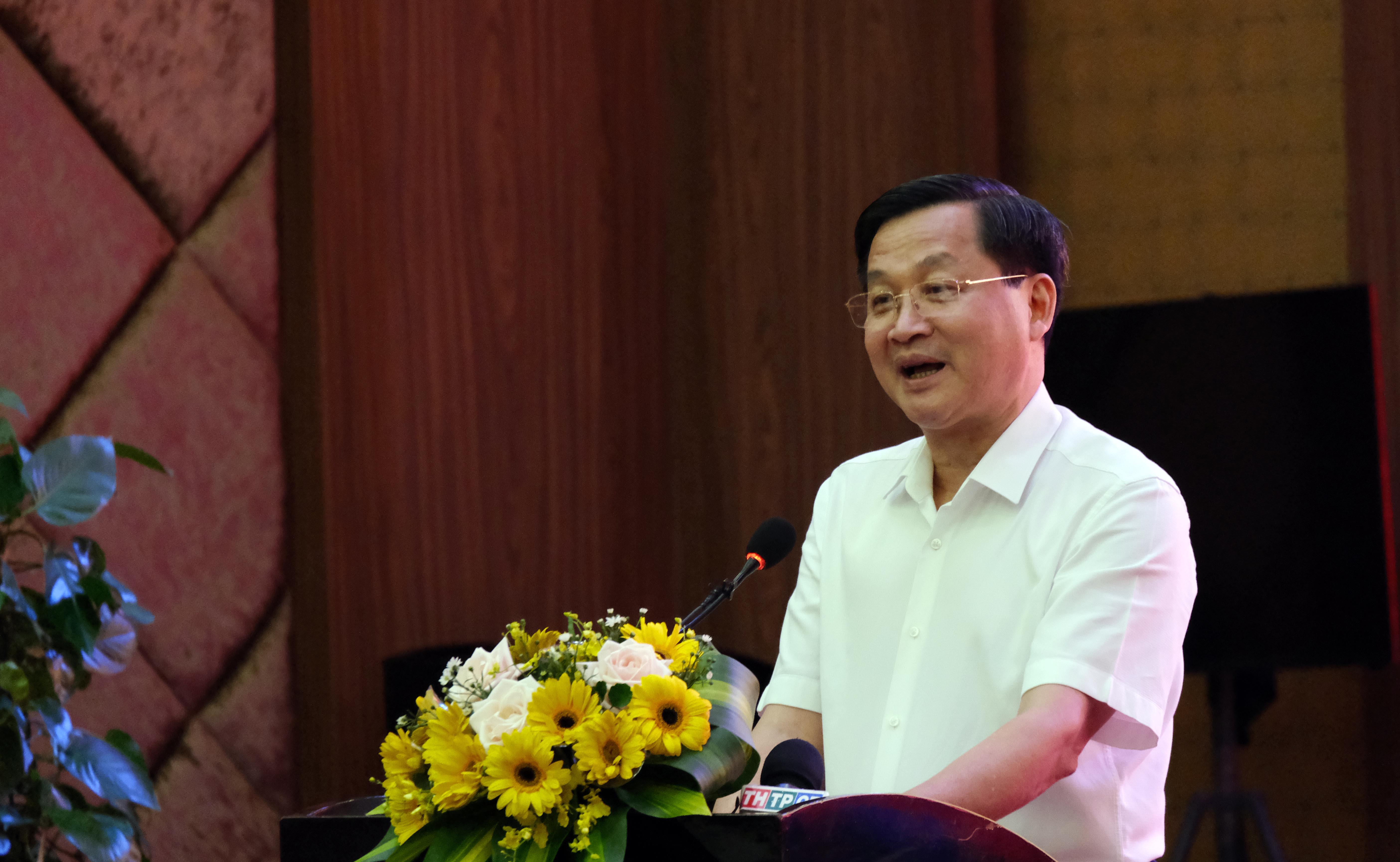 Phó Thủ tướng Lê Minh Khái phát biểu tại buổi làm việc các tỉnh, thành ĐBSCL về  tháo gỡ khó khăn, vướng mắc đẩy mạnh giải ngân vốn đầu tư công năm 2022.