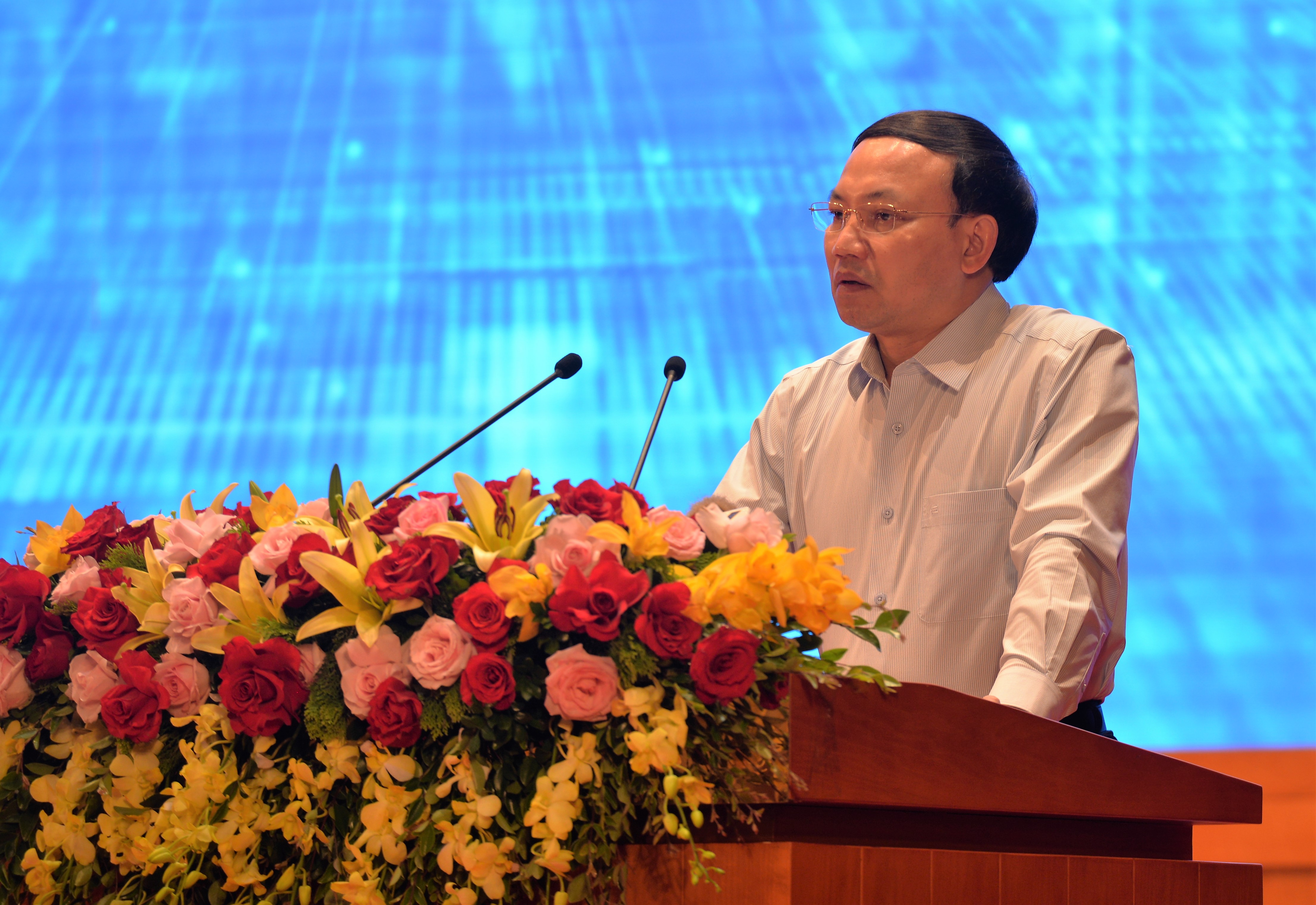 Bí thư Tỉnh ủy Quảng Ninh Nguyễn Xuân Ký phát biểu khai mạc Hội nghị.