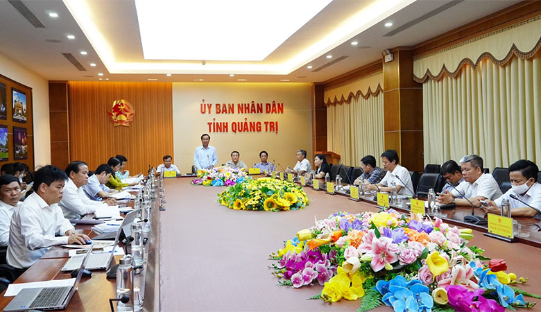 Tại hội nghị ông Võ Văn Hưng đã có ý kiến về việc giải ngân của tỉnh Quảng Trị trong 7 tháng đầu năm 2022 (Ảnh: quangtri.gov.vn).